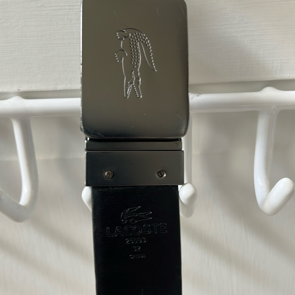 Lacoste black leather belt